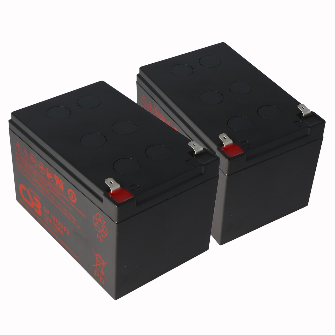 2 Stück Ersatz-Akku passend für APC RBC6 passend für APC Smart UPS 700, 1000, 1500 & Back UPS Pro 1000 (Maße (LxBxH): 151x98x94mm, Gewicht: 3900 Gramm (3,9 Kg) von CSB