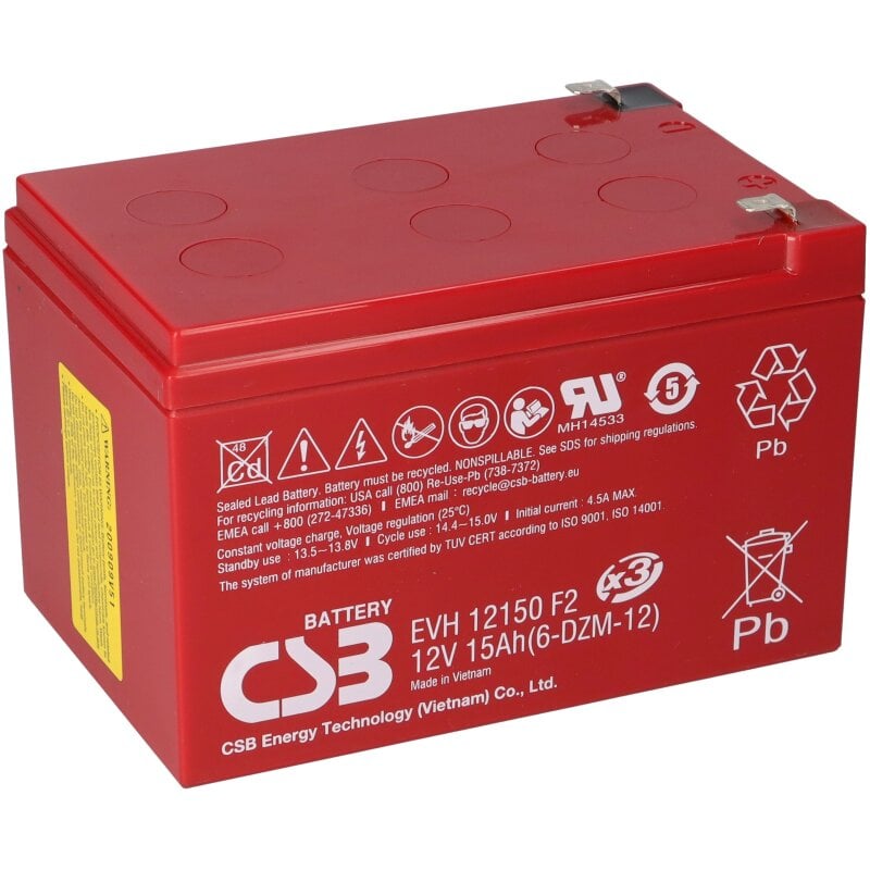CSB Blei-Akku EVH 12150 F2 12V 15Ah Zyklenfest CSB Blei-Akku EVH 12150 F2 12V 15Ah Zyklenfest von CSB