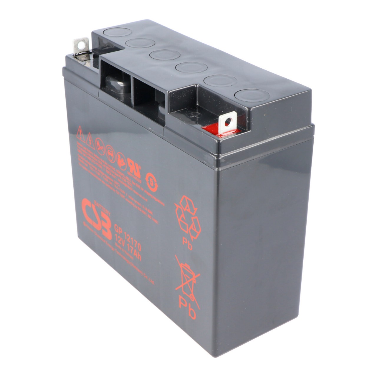 CSB-GP12170 12 Volt AGM Bleiakku 17Ah, 181x76x167mm M5 Flachpol - M5 B/N 5 Jahres Type + Standby CSB-GP12170 12 Volt AGM Bleiakku 17Ah, 181x76x167mm M5 Flachpol - M5 B/N 5 Jahres Type + Standby von CSB