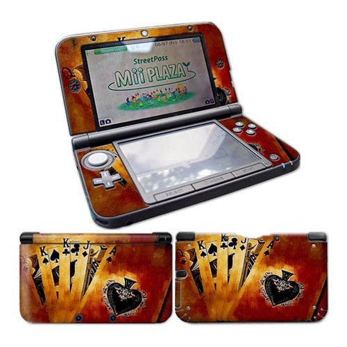 Nintendo 3DS XL Skin Design Foils Aufkleber Schutzfolie Set - Burning Cards Motiv von CSBC / Playstation + XBOX Skins