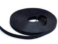 Klettband schwarz auf Rolle, 20 mm breit, Länge 25 Meter, wiederverwendbar von CSDK-SL