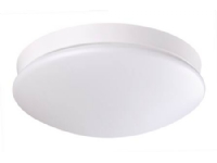 LED-Wand-/Deckenleuchte mit opaler Abschirmung. KL II. IP44. Gehäuse aus Stahl und Schirm aus Polycarbonat. Ø390mm. von CSDK-SL