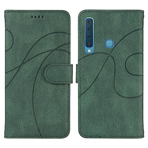 CSHNB Handy-Klapphülle kompatibel mit Samsung Galaxy A9 2018, Kartenschlitzhalter, abnehmbares Armband, Klapphülle, multifunktionale Hülle, kompatibel mit Samsung Galaxy A9 2018, Handy-Schutz, Grün CSHNB Handy-Klapphülle kompatibel mit Samsung Galaxy A9 2018, Kartenschlitzhalter, abnehmbares Armband, Klapphülle, multifunktionale Hülle, kompatibel mit Samsung Galaxy A9 2018, Handy-Schutz, Grün von CSHNB