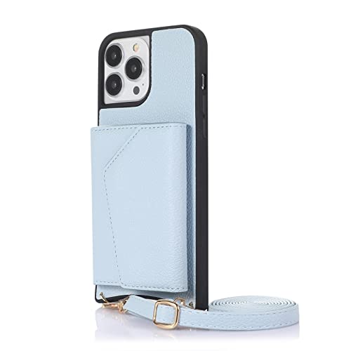 Handy-Klapphülle mit Brieftasche, kompatibel mit iPhone 13 Pro Max, Brieftasche, Leder, Kartenhalter mit verstellbarem Schultergurt, Brieftaschen-Hülle, kompatibel mit iPhone 13 Pro Max Women G Handy-Klapphülle mit Brieftasche, kompatibel mit iPhone 13 Pro Max, Brieftasche, Leder, Kartenhalter mit verstellbarem Schultergurt, Brieftaschen-Hülle, kompatibel mit iPhone 13 Pro Max Women G von CSHNB