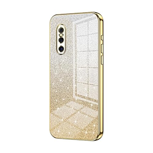 Handyhülle, kompatibel mit VIVO X27, Hybrid-Schutzhülle mit galvanisiertem Glitzer, schlank, transparent, kratzfest, stoßdämpfend, TPU-Hülle, kompatibel mit X2 Handyhülle, kompatibel mit VIVO X27, Hybrid-Schutzhülle mit galvanisiertem Glitzer, schlank, transparent, kratzfest, stoßdämpfend, TPU-Hülle, kompatibel mit X2 von CSHNB