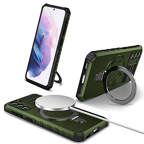 Handyhülle Hülle kompatibel mit Samsung Galaxy S21 Plus, kompatibel mit mit Ständer, magnetischem Ringhalter, robuste Stoßdämpfung, Ganzkörper-Schutzhülle aus TPU-Gummi und harte PC-Telefonhülle Langl Handyhülle Hülle kompatibel mit Samsung Galaxy S21 Plus, kompatibel mit mit Ständer, magnetischem Ringhalter, robuste Stoßdämpfung, Ganzkörper-Schutzhülle aus TPU-Gummi und harte PC-Telefonhülle Langl von CSHNB