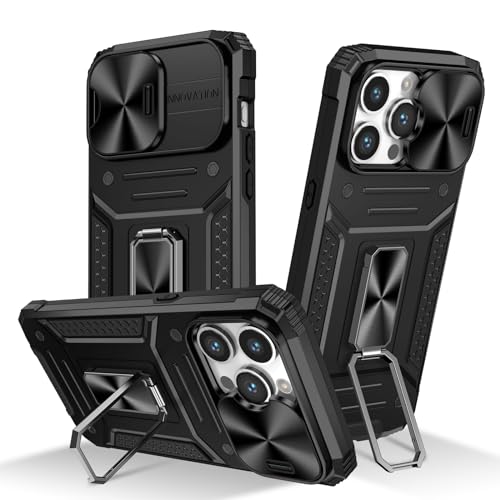 Handyhülle Kompatibel mit iPhone 15 Pro Max Hülle, mit verschiebbarer Kameraabdeckung, Metallring-Ständer, militärische Qualität, stoßfestes Hart-PC, robuste Schutzhülle Compatible with iPhone 15 Pro Handyhülle Kompatibel mit iPhone 15 Pro Max Hülle, mit verschiebbarer Kameraabdeckung, Metallring-Ständer, militärische Qualität, stoßfestes Hart-PC, robuste Schutzhülle Compatible with iPhone 15 Pro von CSHNB