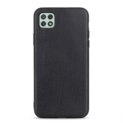 Handyhülle Schutzhülle kompatibel mit Samsung Galaxy A22 5G, echtes Leder, Rückseite, TPU-Stoßstange, harte Rückseite, schützende Handyhülle, schlanke Hülle, Anti-Drop-Abdeckung, Business-Mode-Lederhü Handyhülle Schutzhülle kompatibel mit Samsung Galaxy A22 5G, echtes Leder, Rückseite, TPU-Stoßstange, harte Rückseite, schützende Handyhülle, schlanke Hülle, Anti-Drop-Abdeckung, Business-Mode-Lederhü von CSHNB