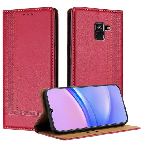 Klapphülle kompatibel mit Samsung Galaxy A8 2018 A530 Hülle, Brieftasche, PU-Leder, Klapphülle mit Kartenhalter, Klapphülle mit Ständer, stoßfeste TPU-Innenschale, ultradünn, schlanke Handyhülle Klapphülle kompatibel mit Samsung Galaxy A8 2018 A530 Hülle, Brieftasche, PU-Leder, Klapphülle mit Kartenhalter, Klapphülle mit Ständer, stoßfeste TPU-Innenschale, ultradünn, schlanke Handyhülle von CSHNB