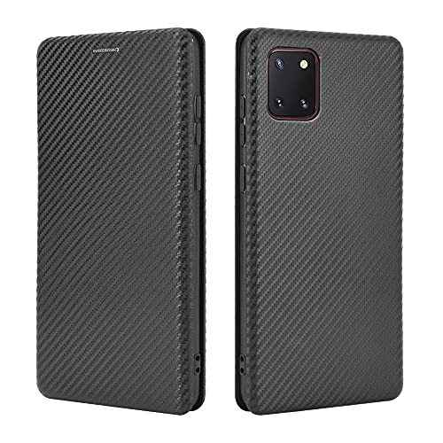 Klapphülle kompatibel mit Samsung Galaxy A81/M60S/Note 10 Lite, luxuriöse Karbonfaser, PU und TPU, Hybrid-Hülle, vollständiger Schutz, stoßfest, Klapphülle, kompatibel mit Samsung Galaxy A81 Phon Klapphülle kompatibel mit Samsung Galaxy A81/M60S/Note 10 Lite, luxuriöse Karbonfaser, PU und TPU, Hybrid-Hülle, vollständiger Schutz, stoßfest, Klapphülle, kompatibel mit Samsung Galaxy A81 Phon von CSHNB