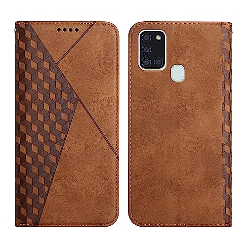 Phone Flip Case Kompatibel mit Samsung Galaxy A21s Wallet Handyhülle Leder Hülle Magnet Saugnapf Handyhülle Kartenfach Klapphülle Kompatibel mit Samsung Galaxy A21s Phone Prot von CSHNB