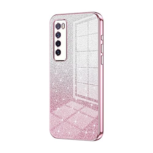 Schutzhülle für Huawei Nova 7, transparent, glitzernd, galvanisiert, Hybrid-Schutzhülle, dünn, transparent, kratzfest, stoßdämpfend, TPU-Stoßfänger, kompatibel mit Nova 7, Durable P Schutzhülle für Huawei Nova 7, transparent, glitzernd, galvanisiert, Hybrid-Schutzhülle, dünn, transparent, kratzfest, stoßdämpfend, TPU-Stoßfänger, kompatibel mit Nova 7, Durable P von CSHNB