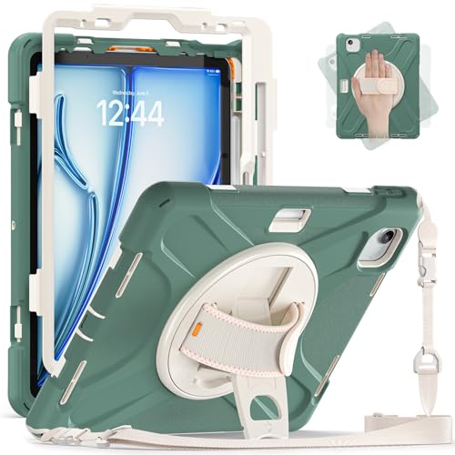 Schutzhülle für Tablet PC, robust und stoßfest, kompatibel mit iPad Pro 11/Air4/Air 5 (2022/2021/2020/2018), mit Halterung, kompatibel mit Stift und Schultergurt, kompatibel mit Kindern von CSHNB