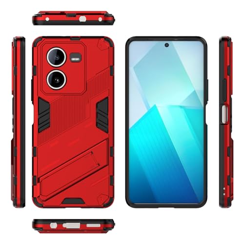 Schutzhülle kompatibel mit Vivo IQOO Z8, schlanke Hülle mit Ständer, Ständer, PC und TPU, robuste, stoßfeste Schutzhülle, Halterung, Schutzhülle, langlebiger Schutz, Rot Schutzhülle kompatibel mit Vivo IQOO Z8, schlanke Hülle mit Ständer, Ständer, PC und TPU, robuste, stoßfeste Schutzhülle, Halterung, Schutzhülle, langlebiger Schutz, Rot von CSHNB