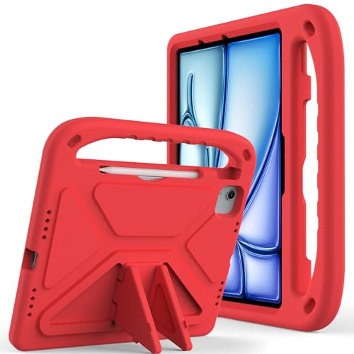 Tablet PC Hülle Kompatibel mit iPad Air 11 Zoll M3 (2025) / M2 (2024) (Air 7./6. Generation), Hülle, stoßfest, leicht, mit Griff und Ständer, Schutzhülle, kratzfest, aus kinderfreundlichem EVA-Materia von CSHNB