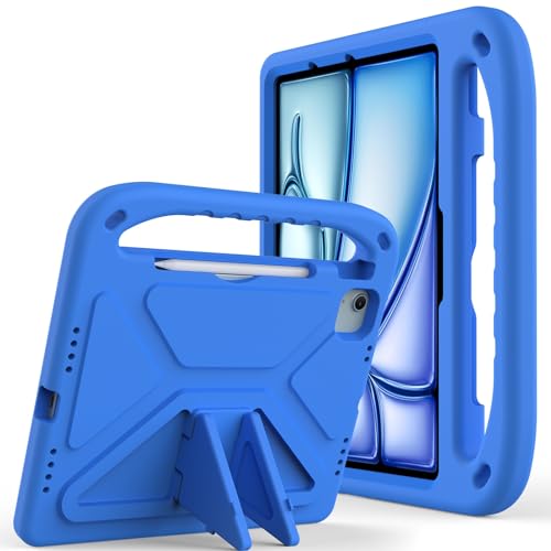 Tablet PC Hülle Kompatibel mit iPad Air 11 Zoll M3 (2025) / M2 (2024) (Air 7./6. Generation), Hülle, stoßfest, leicht, mit Griff und Ständer, Schutzhülle, kratzfest, aus kinderfreundlichem EVA-Materia von CSHNB