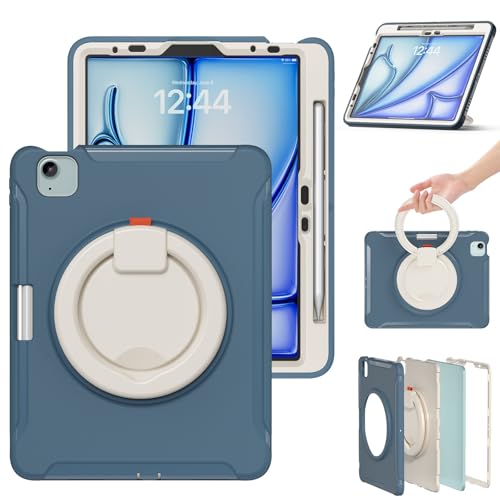 Tablet PC Tasche Kompatibel mit iPad Air 11 Zoll 2024 Hülle Air 6 Generation stoßfeste Hybrid-Schutzhülle mit drehbarer Halterung und Standgerät, kinderfreundliches Design Schutz (B Tablet PC Tasche Kompatibel mit iPad Air 11 Zoll 2024 Hülle Air 6 Generation stoßfeste Hybrid-Schutzhülle mit drehbarer Halterung und Standgerät, kinderfreundliches Design Schutz (B von CSHNB