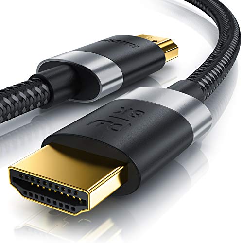 1,5m - 8K HDMI Kabel 2.1 - 8K @ 60Hz / 120Hz - 4K @ 240Hz - HDTV 7680 x 4320 - UHD II - HDMI 2.1 2.0a 2.0b - 3D - Highspeed HDMI-Kabel Ethernet - HDR - ARC - Präzisionsstecker - kompatibel zu PS4 Xbox von CSL-Computer