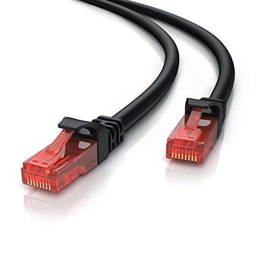 2m - Netzwerkkabel RJ45 - Ethernet Gigabit LAN Kabel - 10 100 1000Mbit s - Patchkabel - kompatibel zu Cat 5 Cat 6 Cat 7 Cat 8 - Switch Router Modem Patchpannel Access Point Patchfelder - schwarz von CSL-Computer