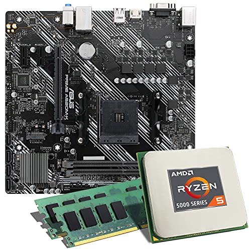 AMD Ryzen 5 5600G / ASUS Prime A520M-K Mainboard Bundle / 32GB | CSL PC Aufrüstkit | AMD Ryzen 5 5600G 6X 3900 MHz, 32GB DDR4-RAM, GigLAN, M.2 Port, USB 3.2 Gen1 | Aufrüstset | PC Tuning Kit von CSL-Computer