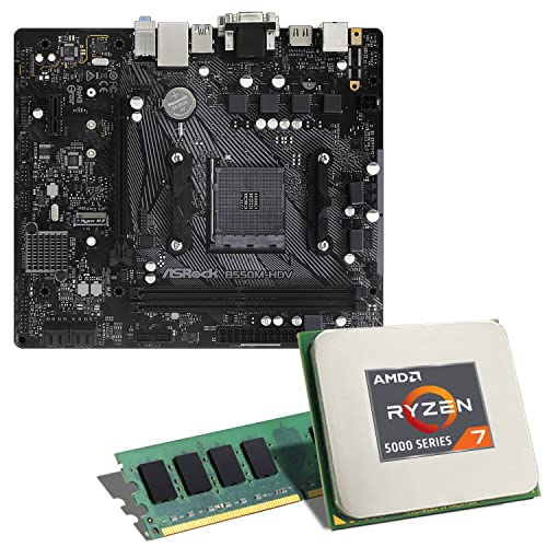 AMD Ryzen 7 5700G / ASRock B550M-HDV Mainboard Bundle / 16GB | CSL PC Aufrüstkit | AMD Ryzen 7 5700G 8X 3800 MHz, 16GB DDR4-RAM, GigLAN, 2X M.2 Port, USB 3.2 Gen1 | Aufrüstset | PC Tuning Kit von CSL-Computer