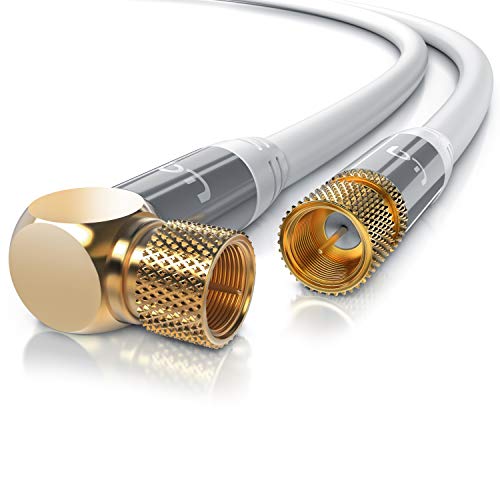 CSL - 0,5m SAT Kabel 8k 4k HDTV 90 Grad gewinkelt 135dB - Premium SAT Antennen Satellitenkabel F Stecker - TV HDTV Radio DVB-T DVB-C DVB-S DVB-S2 - Abschirmmaß 135db 75 Ohm - Weiß CSL - 0,5m SAT Kabel 8k 4k HDTV 90 Grad gewinkelt 135dB - Premium SAT Antennen Satellitenkabel F Stecker - TV HDTV Radio DVB-T DVB-C DVB-S DVB-S2 - Abschirmmaß 135db 75 Ohm - Weiß von CSL-Computer