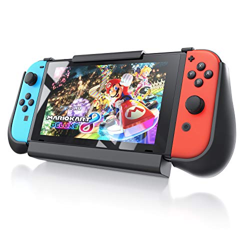 CSL - 10000 mAh Nintendo Switch Akku Hülle - tragbare Powerbank – Switch Charge -Ladegerät - mit Joy-Con-Griffen - Anpassbarer Ständer - Card Steckplätze - Akku Hülle Ladegerät von CSL-Computer