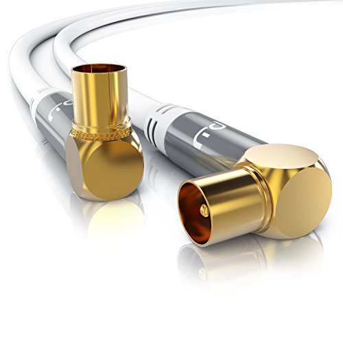 CSL - 10m Antennenkabel 8k 4k HDTV 135dB 75 Ohm 90Grad gewinkelt - Premium Antennenkabel - FullHD 4k UHD - Stecker 90Grad zu Kupplung 90Grad - DVB-T DVB-T2 DVB-C DVB-S DVB-S2 DAB DAB CSL - 10m Antennenkabel 8k 4k HDTV 135dB 75 Ohm 90Grad gewinkelt - Premium Antennenkabel - FullHD 4k UHD - Stecker 90Grad zu Kupplung 90Grad - DVB-T DVB-T2 DVB-C DVB-S DVB-S2 DAB DAB von CSL-Computer