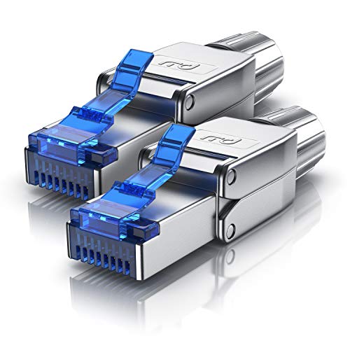 CSL - 2x Netzwerkstecker feldkonfektionierbar RJ45 CAT 6 CAT 7 CAT 8 - geschirmt 40 GBit/s 2000 MHz Ethernet werkzeuglos LAN Kabel - Crimpstecker Steckverbinder für Netzwerkkabel Verlegekabel, silber CSL - 2x Netzwerkstecker feldkonfektionierbar RJ45 CAT 6 CAT 7 CAT 8 - geschirmt 40 GBit/s 2000 MHz Ethernet werkzeuglos LAN Kabel - Crimpstecker Steckverbinder für Netzwerkkabel Verlegekabel, silber von CSL-Computer