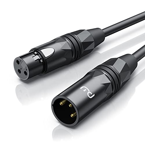 CSL - 2m Mikrofonkabel - XLR Stecker auf XLR Buchse - Audio Kabel - je 4 Farbringe: rot blau gelb grün Plus schwarz - OFC Kupfer – für Mikrofone HiFi Mischpult Lautsprecher – geschirmt - flexibel von CSL-Computer