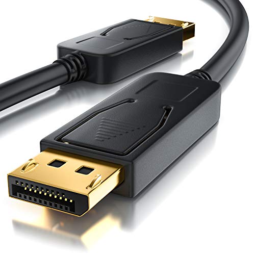 CSL - 2m Ultra HD 4k Displayport 1.2v DP auf Displayport 1.2v DP Kabel - inkl. Sperrfunktion - Auflösung bis zu 3840 x 2160 - Zertifiziert - dreifach geschirmt - für Grafikkarten PC von CSL-Computer