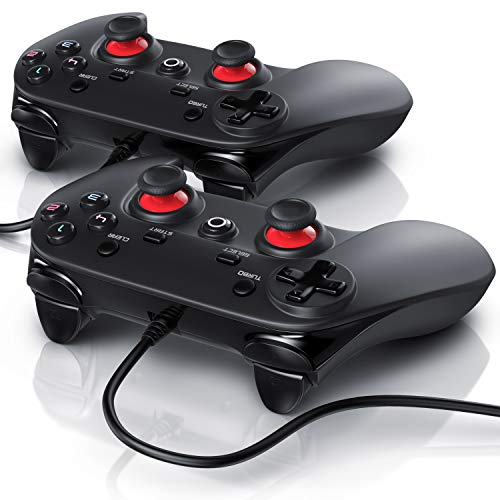 CSL - 2x PC Gamepad - X Controller mit Direct-Input X Input - Dual Vibration - Turbo-Funktion - Plug and Play - LED-Anzeige - Schwarz von CSL-Computer