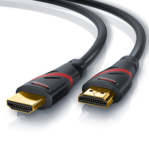 CSL - 4K HDMI Kabel 2.0 10m - Ultra HD 4K @ 60Hz - High Speed with Ethernet - Ultra HD Full HD - 3D ARC CEC HDCP HDR - 18 Gbit s - TV Blu-ray PS5 Xbox Series X Switch - schwarz - 10 Meter von CSL-Computer