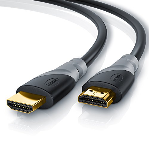 CSL - 4k HDMI Kabel 2.0-12,5m - Ultra HD 4k @ 60Hz - High Speed with Ethernet - Ultra HD Full HD - 3D ARC CEC HDCP HDR - 18 Gbit s - TV Blu-ray PS5 Xbox Series X Switch - schwarz - 12,5 Meter von CSL-Computer