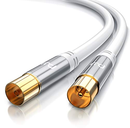 CSL - 5m Antennenkabel 8k 4k HDTV 135dB 75 Ohm - Premium Koaxialkabel - Full HD 4k UHD - Koax Stecker > Koax Kupplung - DVB-T DVB-T2 DVB-C DVB-S DVB-S2 Radio UKW DAB DAB CSL - 5m Antennenkabel 8k 4k HDTV 135dB 75 Ohm - Premium Koaxialkabel - Full HD 4k UHD - Koax Stecker > Koax Kupplung - DVB-T DVB-T2 DVB-C DVB-S DVB-S2 Radio UKW DAB DAB von CSL-Computer