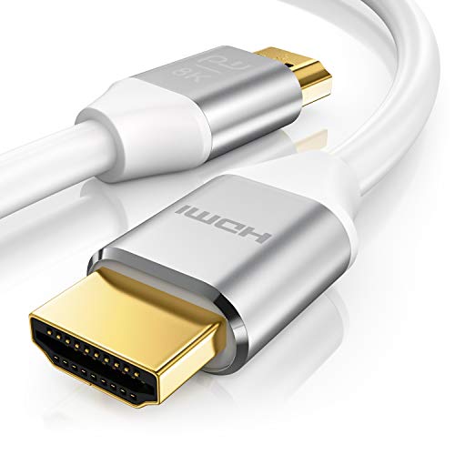 CSL - 8K HDMI Kabel, 4 m, 8K@120Hz, Extra-Kupfer für schnelles Ultra HD, kompatibel mit HDMI 2.0, High Speed mit Ethernet, unterstützt 3D-Formate, mit ARC, Blu-ray/PS5/Xbox Series X/Switch, Weiß von CSL-Computer
