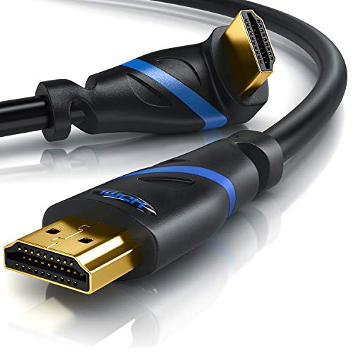 CSL - 8K HDMI Kabel 2.1 abgewinkelt 270° - Winkelstecker 270 Grad - 8 K @ 60 Hz mit DSC - 7680 x 4320-3m (Meter) - HDMI 2.1 2.0a 2.0b - 3D - UHD II - Dynamic HDR-10+ - eARC - VRR - Dolby Vision von CSL-Computer