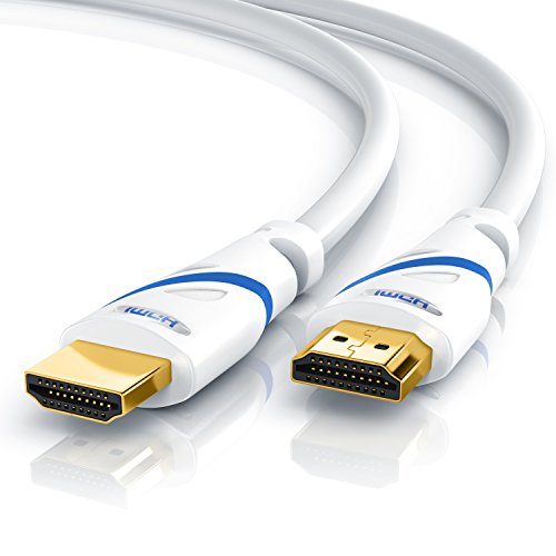 CSL - 8k / 4k HDMI Kabel 2.1/2.0-0,25m - 8K @ 60Hz - 4K @ 120Hz - 48 Gbit/s - 3D - Ultra High Speed mit Ethernet - TV Blu-ray PS5 Xbox Series X Switch - weiß - 0,25 Meter von CSL-Computer