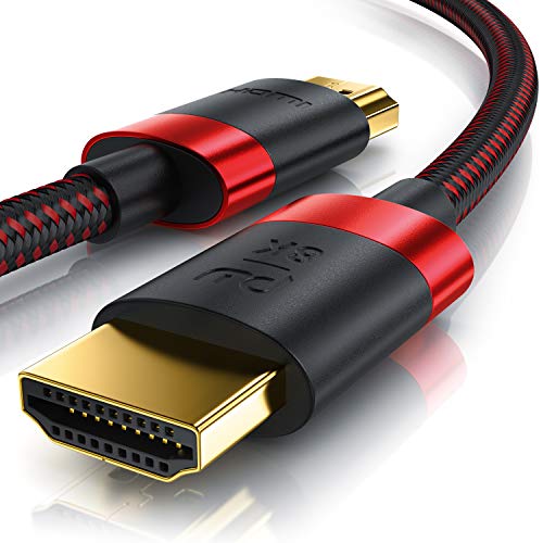 CSL - 8k / 4k HDMI Kabel 2.1/2.0-1,5m - 8K @ 60Hz / 120Hz - 4K @ 240Hz - 48 Gbit/s - 3D - Ultra High Speed mit Ethernet - TV Blu-ray PS5 Xbox Series X Switch - schwarz - 1,5 Meter CSL - 8k / 4k HDMI Kabel 2.1/2.0-1,5m - 8K @ 60Hz / 120Hz - 4K @ 240Hz - 48 Gbit/s - 3D - Ultra High Speed mit Ethernet - TV Blu-ray PS5 Xbox Series X Switch - schwarz - 1,5 Meter von CSL-Computer