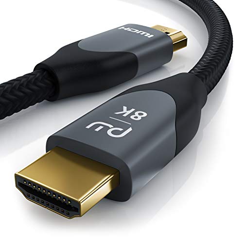 CSL - 8k HDMI Kabel 2.1 1 Meter - 8K @ 60Hz 4K @ 120Hz mit DSC - HDMI 2.1 2.0a 2.0b - 3D - Highspeed Ethernet - HDTV - UHD II - Dynamic HDR-10+ - eARC - Variable Refresh Rate VRR - Dolby Vision von CSL-Computer