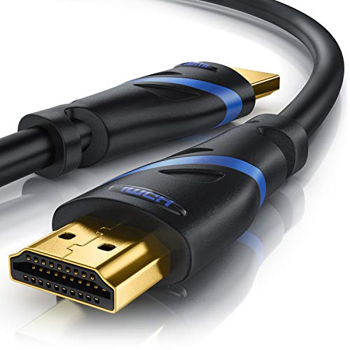 CSL - 8k HDMI Kabel 2.1 1m Meter - 8K @ 60Hz / 120Hz - 4K @ 240Hz - 48 Gbit/s - HDMI 2.1 2.0a 2.0b - 3D - Highspeed Ethernet - HDTV - UHD II - Dynamic HDR-10+ - eARC - Variable Refresh Rate VRR von CSL-Computer