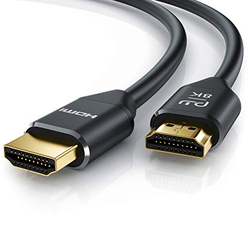 CSL - 8k HDMI Kabel 2.1 2m - 8K @ 60Hz 4K @ 120Hz mit DSC - HDMI 2.1 2.0a 2.0b - 3D - Highspeed Ethernet - HDTV - UHD II - HDR von CSL-Computer