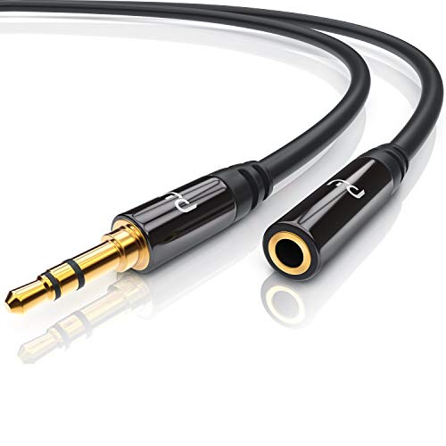 CSL Aux Kabel 3.5mm Audio Kabel 0,5m Klinkenkabel Verlängerung 3,5mm Audiokabel für Smartphones Apple iPhone iPad Tablets Auto Kopfhörer Echo Dot KFZ Stereoanlagen MP3 Player von CSL-Computer