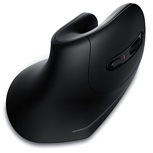 CSL – Bluetooth Maus Vertikal Wireless – kabellose Vertikalmaus - ergonomisches Design – Vorbeugung gegen Mausarm – besonders armschonend - für PC Laptop Notebook von CSL-Computer
