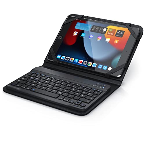 CSL - Bluetooth Slim Tastatur für Tablets 9-10 Zoll - für Apple iPad 2 3 4 UVM. inkl. Kunstledercase - Wireless Keyboard im Slim Design - QWERTZ Layout Deutsch von CSL-Computer