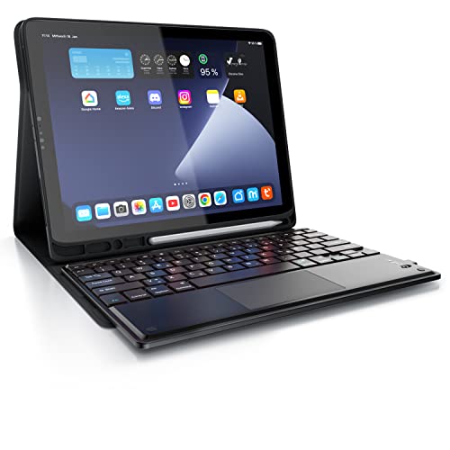 CSL - Bluetooth Tastatur kompatibel mit Tablet iPad Pro 12,9 Zoll - Gen 3 + 4 – 280 mAh Akku - inkl. Case - Tablet Keyboard kompatibel mit Apple Layout- Schutzhülle von CSL-Computer