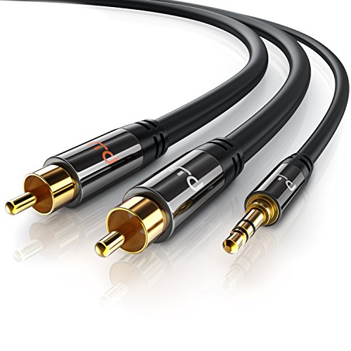 CSL - Cinch auf Klinke Kabel - 1m - 3,5mm Klinken Stecker zu 2x Cinch RCA Stecker Y - Adapterkabel Klinkenkabel - doppelte Schirmung - HiFi Audio Kabel für Smartphone Stereoanlage Verstärker uvm CSL - Cinch auf Klinke Kabel - 1m - 3,5mm Klinken Stecker zu 2x Cinch RCA Stecker Y - Adapterkabel Klinkenkabel - doppelte Schirmung - HiFi Audio Kabel für Smartphone Stereoanlage Verstärker uvm von CSL-Computer