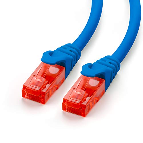 CSL-Computer CAT.6 Ethernet Patchkabel (RJ45) | 0,25m | blau | LAN-Kabel | UTP | 10/100/1000 Mbit/s von CSL-Computer