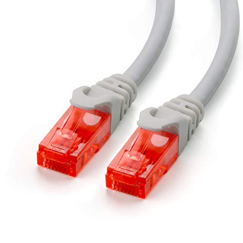 CSL-Computer CAT.6 Ethernet Patchkabel (RJ45) | 1m | grau | LAN-Kabel | UTP | 10/100/1000 Mbit/s von CSL-Computer