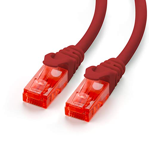 CSL-Computer CAT.6 Ethernet Patchkabel (RJ45) | 3m | rot | LAN-Kabel | UTP | 10/100/1000 Mbit/s von CSL-Computer